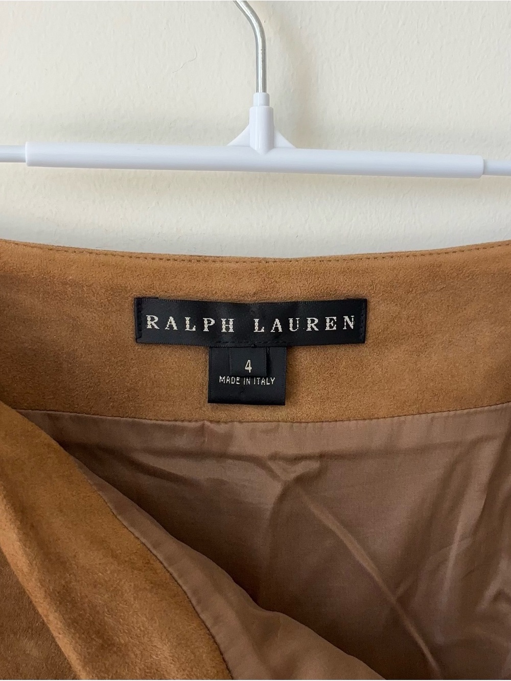 Ralph Lauren Black Label 100% Goat Suede Leather Ruffle Skirt Size 4 Italy - Picture 3 of 12